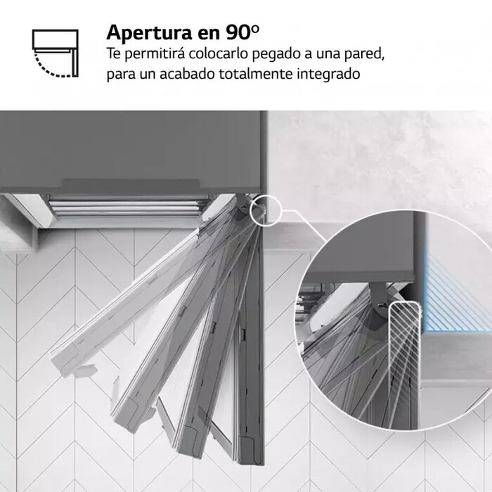 LG Set Frigorífico y congelador, 186cm, clasificación D, Inox antihuellas, GM617MBCSF.SET